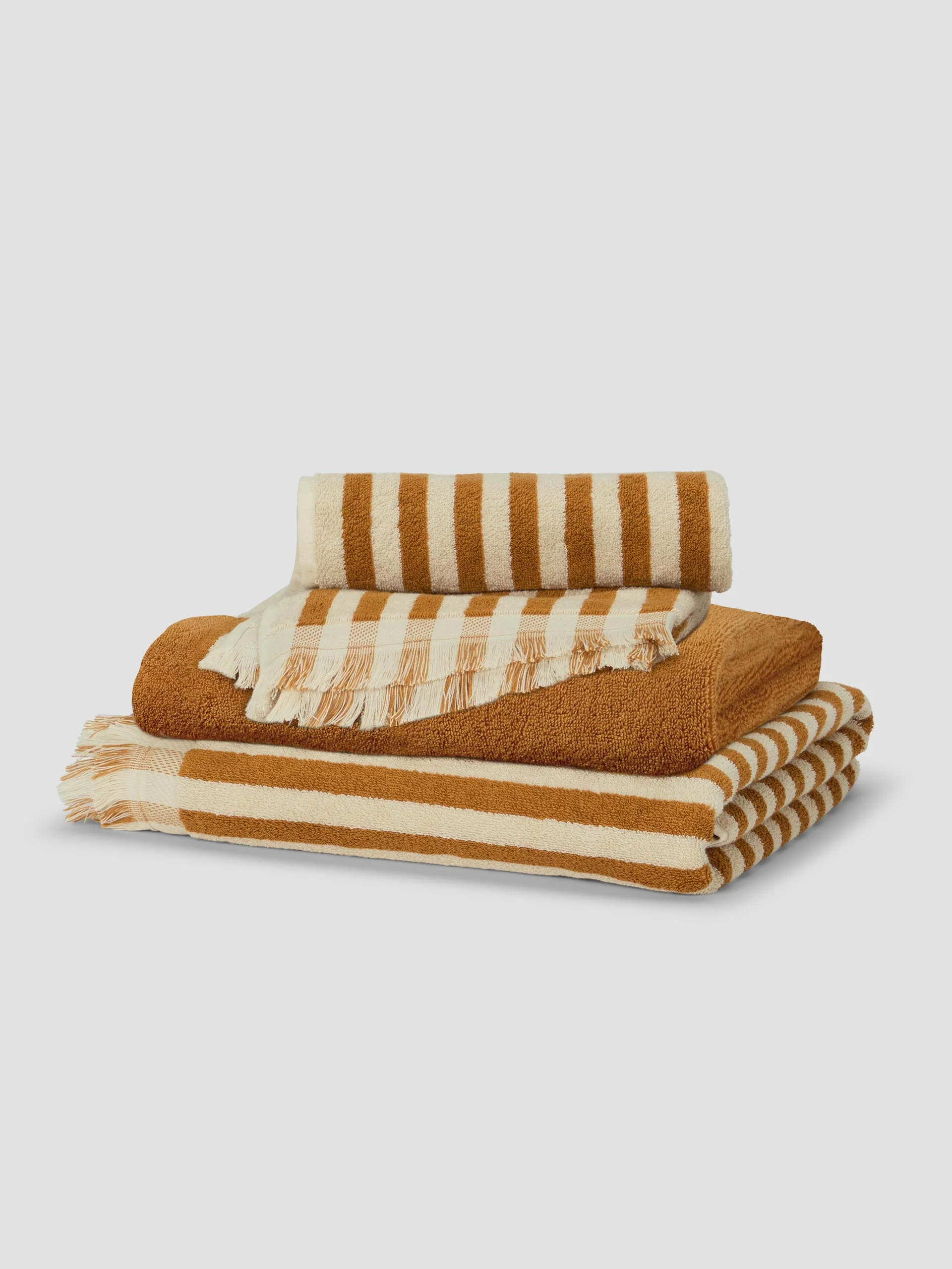 Efficient Russet Yellow Cotton Towel Bundle Verified