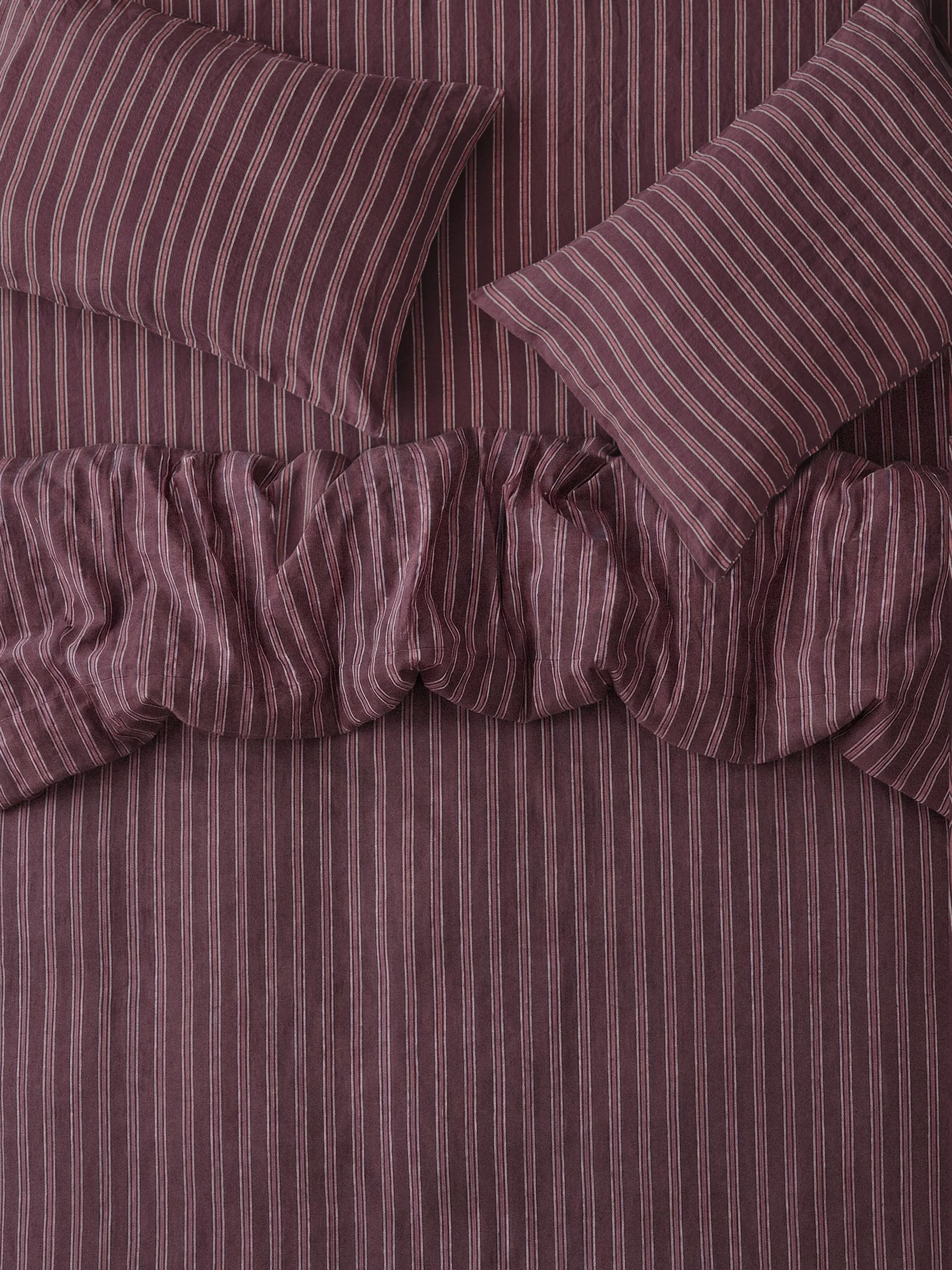 Flexible Berry Walderton Stripe Linen Duvet Cover Original