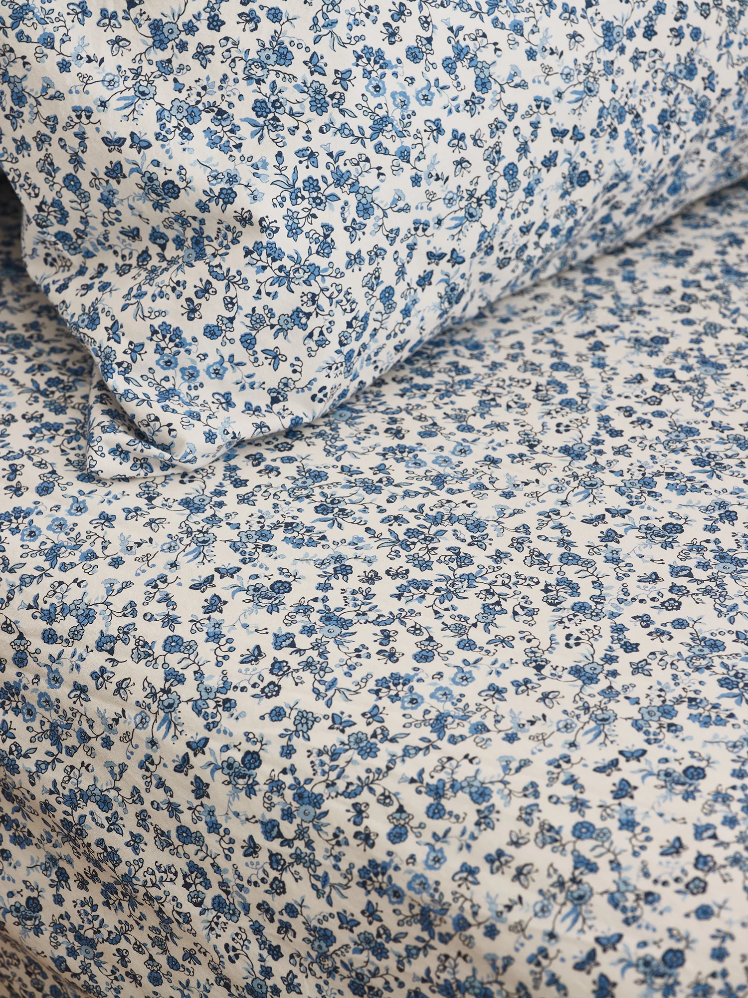 Convenient Blue Kids Mini Meadow Cotton Fitted Sheet Reliable