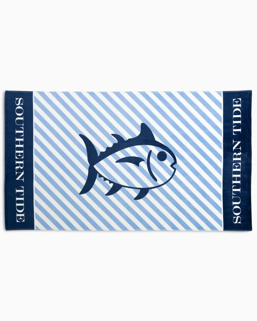 Professional Skipjack Striped French Terry Beach Towel Environmentally Friendly