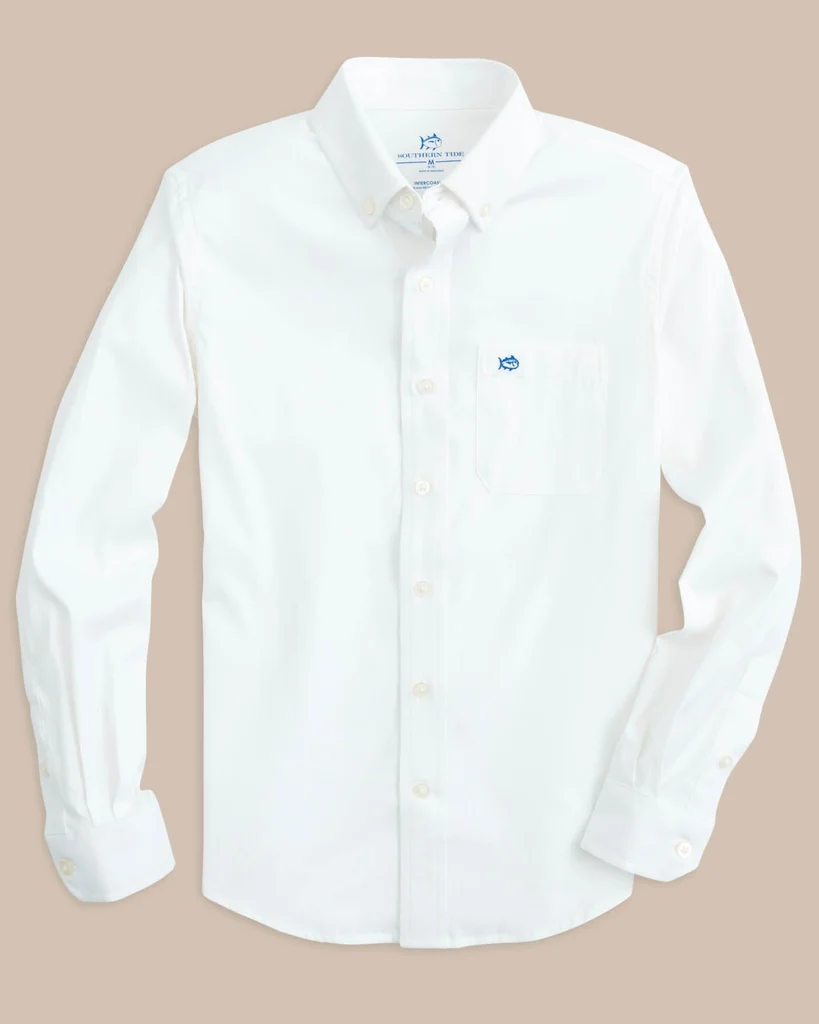 Dependable Boys Intercoastal Solid Button Down Shirt Sophisticated