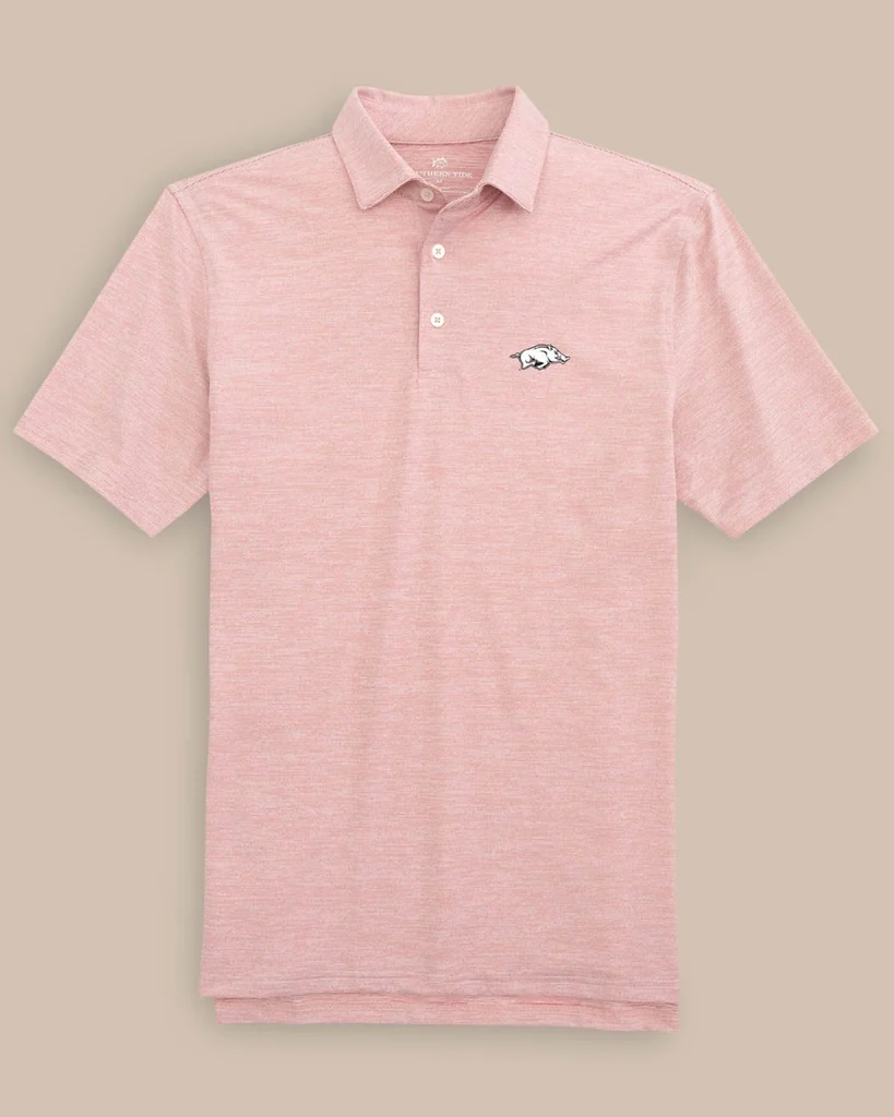 Smooth Arkansas Razorbacks Driver Spacedye Polo Shirt Prestigious