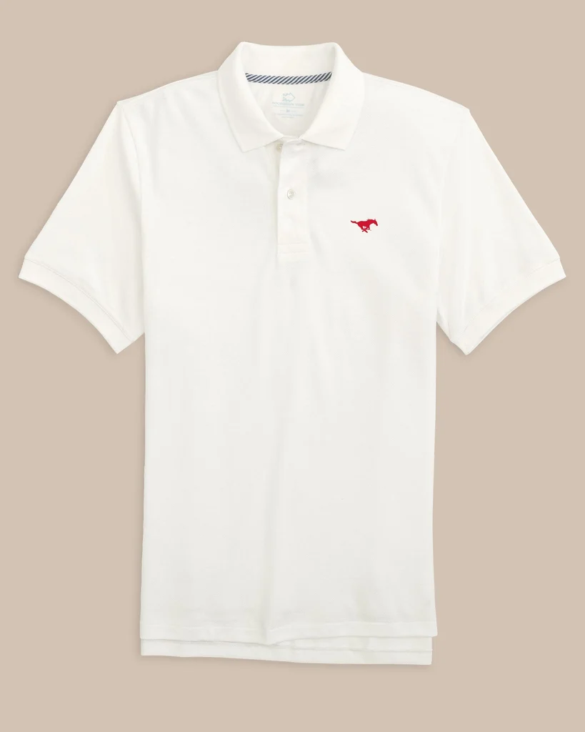 Advanced SMU Mustangs Skipjack Polo Relaxed