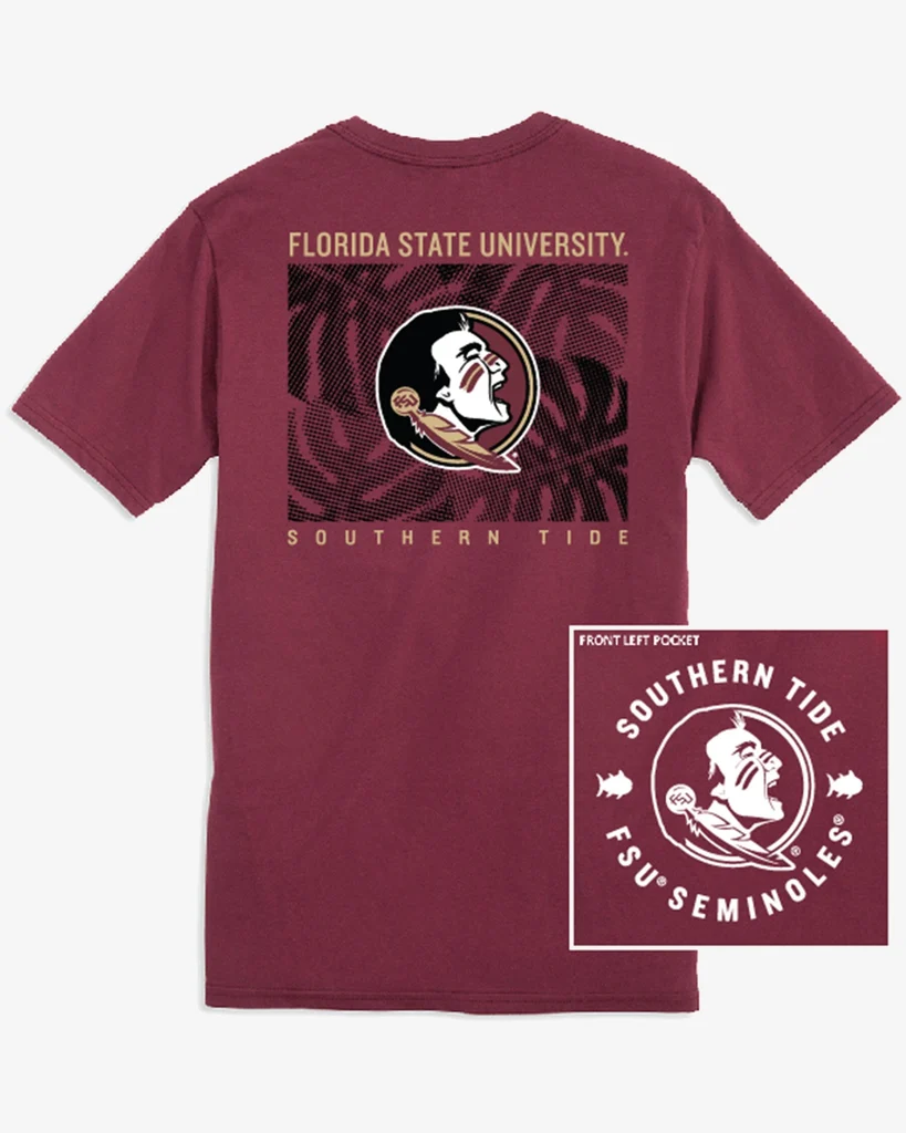 Relaxed FSU Seminoles Halftone Monstera T-Shirt Sustainable