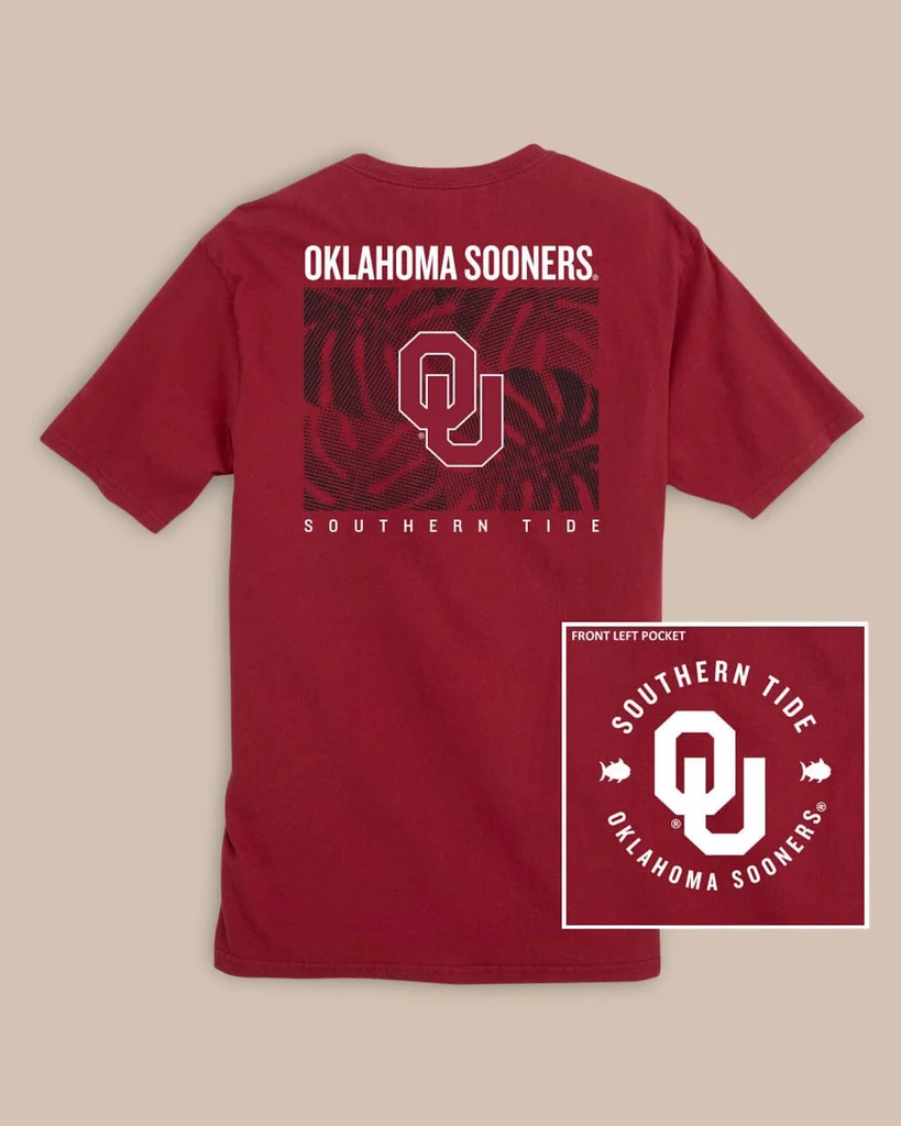Smooth Oklahoma Sooners Halftone Monstera T-Shirt Effective