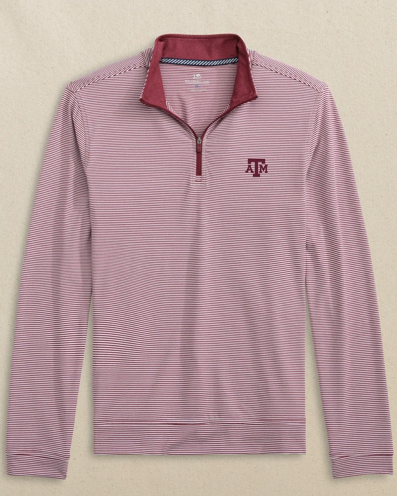 Fast Texas A M Aggies Cruiser Micro-Stripe Heather Quarter Zip Smart