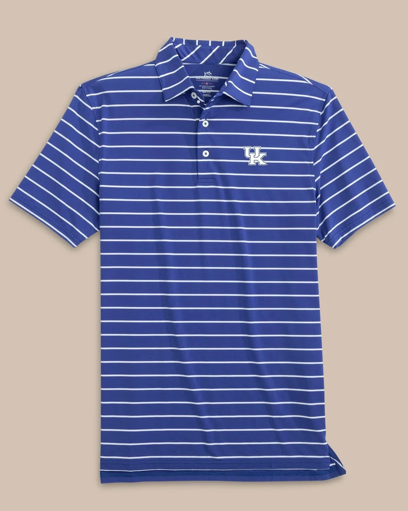 Green Kentucky Wildcats brrr°®-eeze Desmond Stripe Polo Long-Lasting