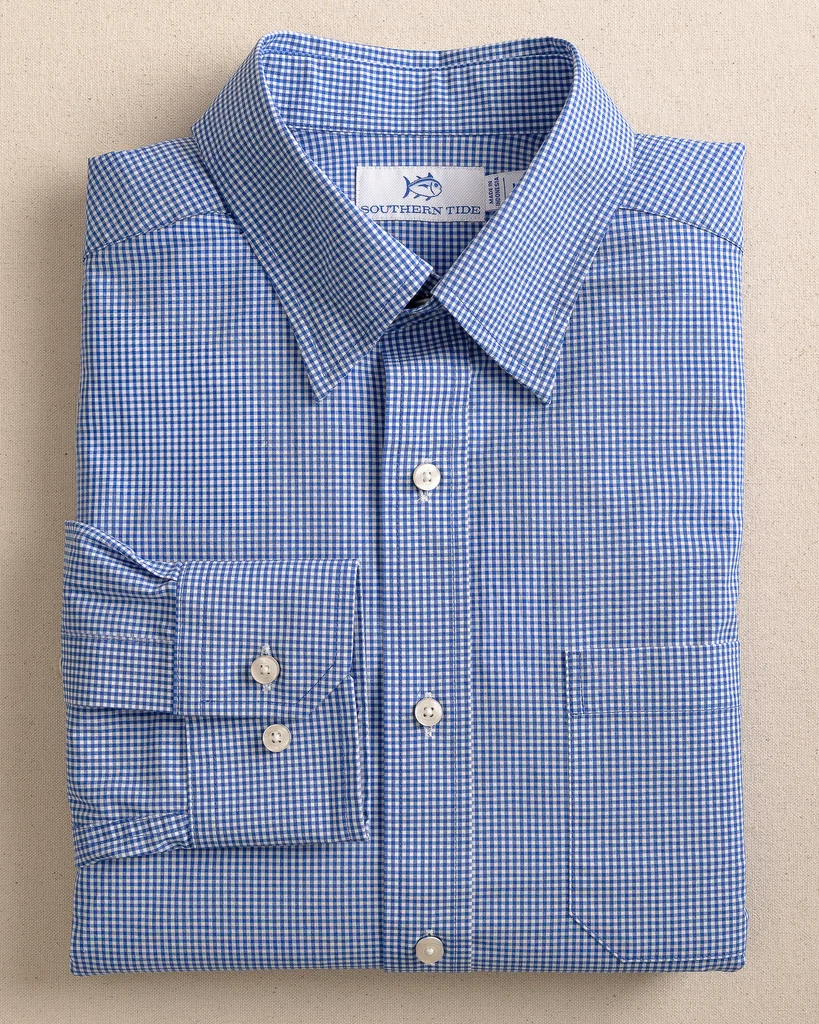 Organic Charleston Parkwood Micro-Gingham Sport Shirt Stylish
