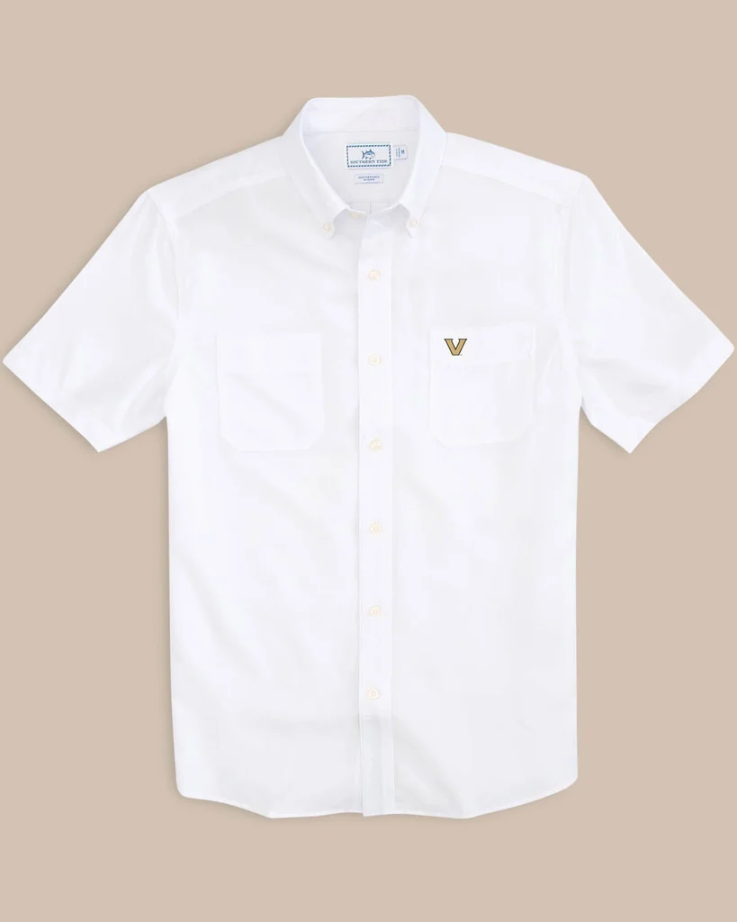 Contemporary Vanderbilt Commodores Short Sleeve Button Down Dock Shirt Premium Material