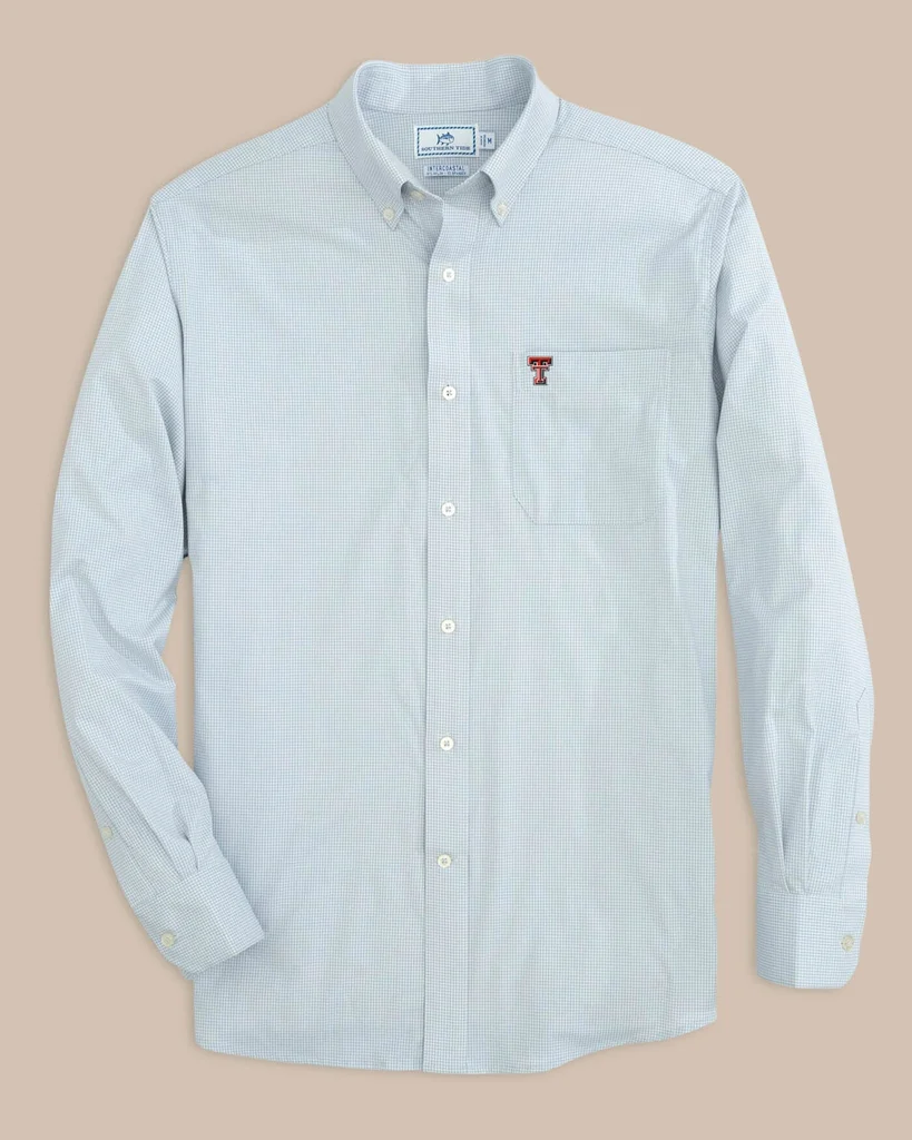 First-Class Texas Tech Red Raiders Gingham Button Down Shirt Organic