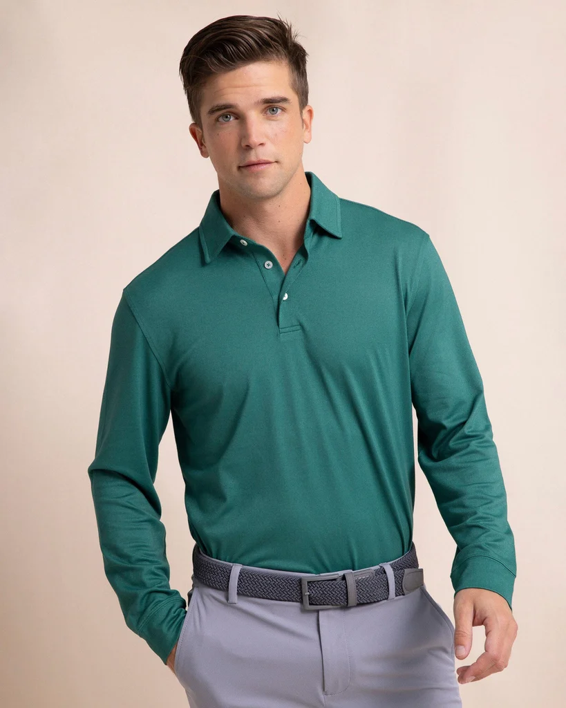 Genuine Belfair Long Sleeve Performance Polo Breathable