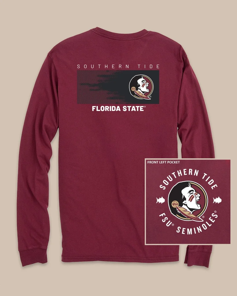 Fine Crafted FSU Seminoles Gameday Hexagon Gradient T-Shirt Versatile