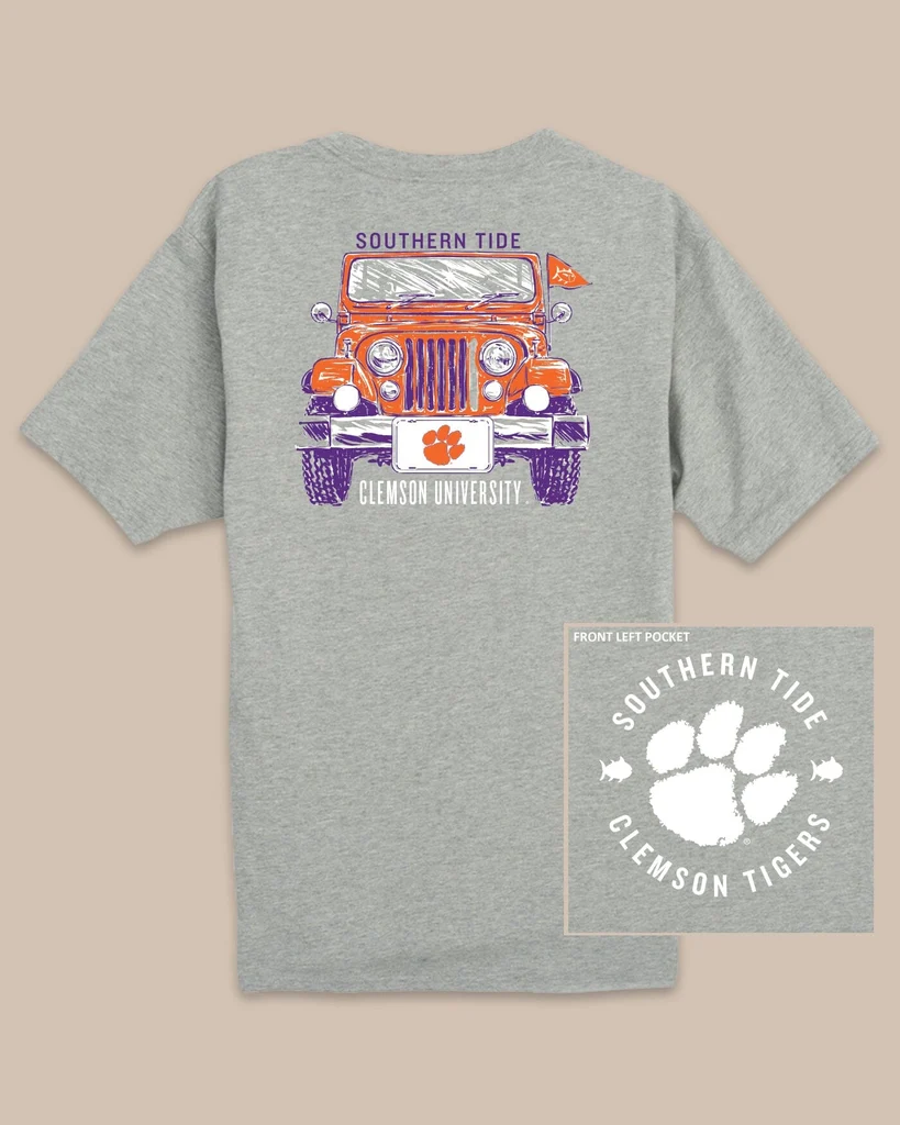 Functional Clemson Tigers Heather Front Plate T-Shirt Quality
