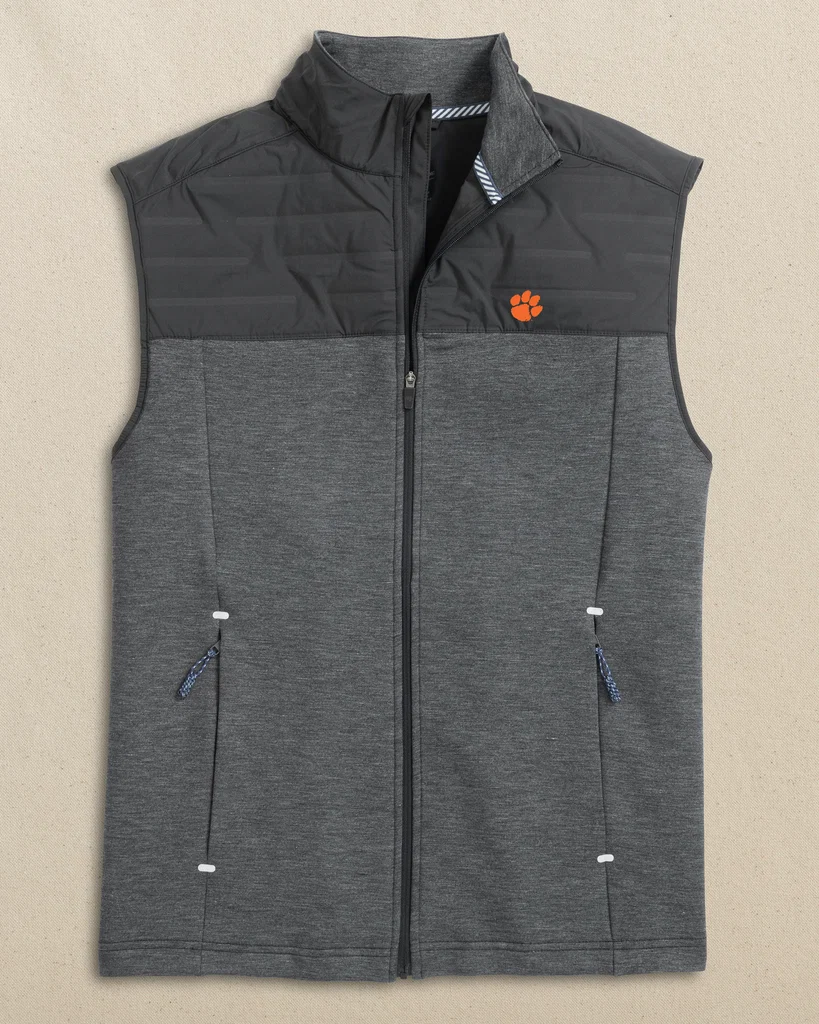 Breathable Clemson Tigers Coligny Quilted Vest Environmentally Friendly