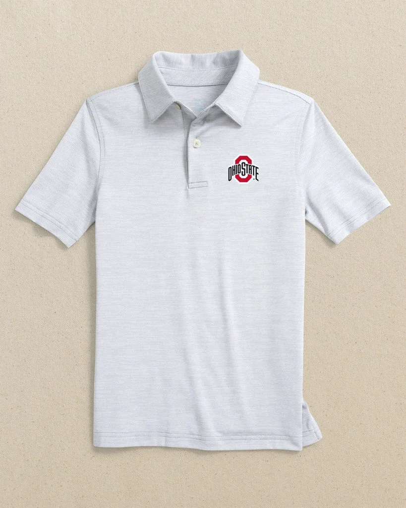 Reusable Ohio State Buckeyes Boys Driver Spacedye Polo Shirt Crafted
