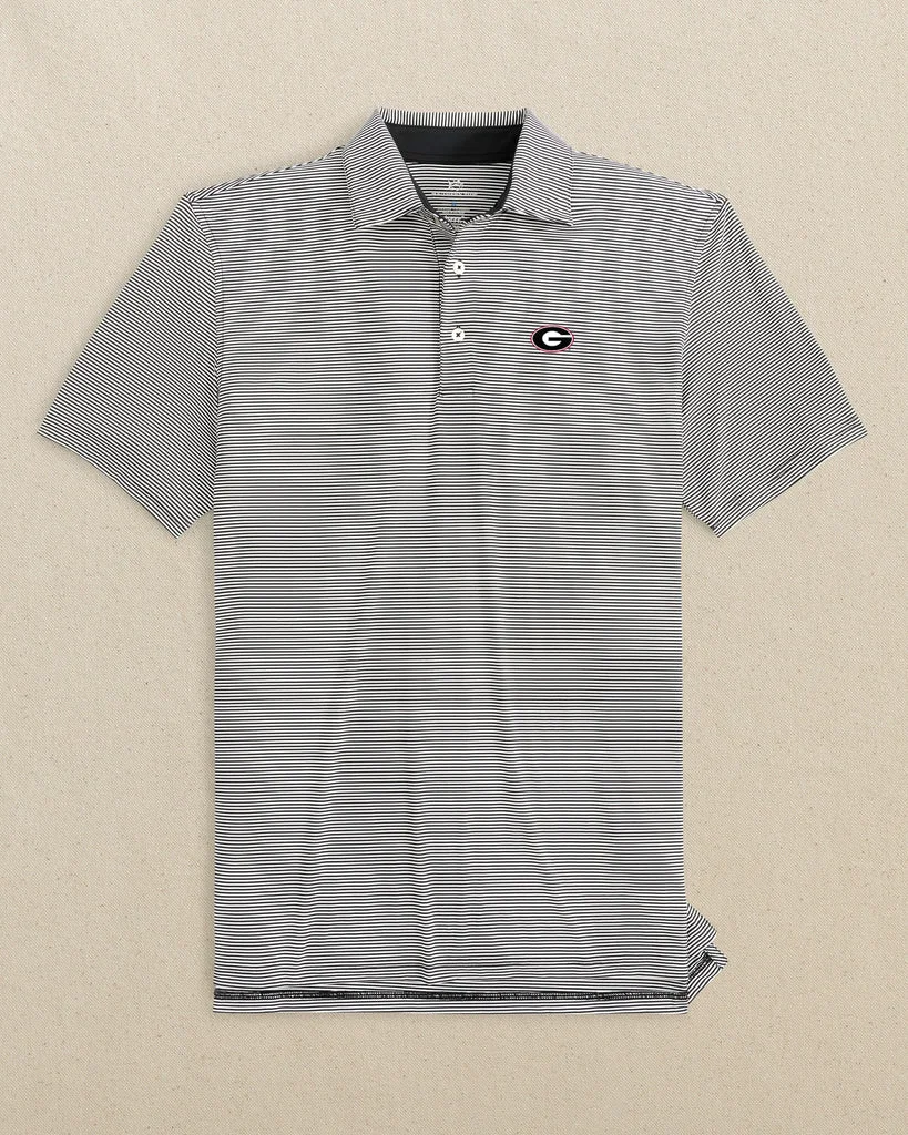Comfortable Georgia Bulldogs Oval G brrr°®-eeze Meadowbrook Stripe Polo Exclusive