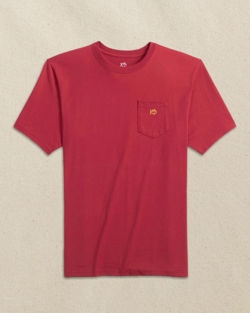 First-Class Embroidered Skipjack Short Sleeve T-Shirt Pure