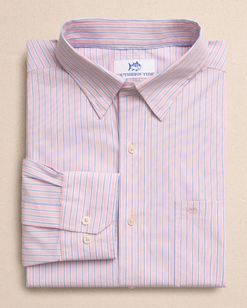 Sustainable Amelia Island Stripe Charleston Sport Shirt Clean