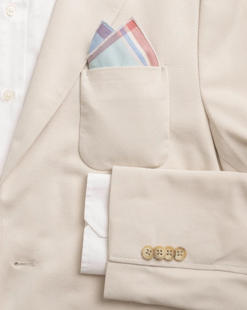 Superior High Cotton Madras Pocket Square Versatile