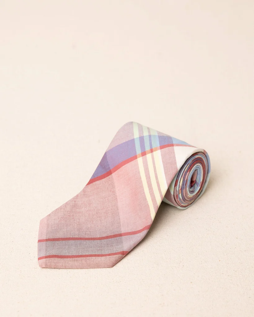 Sophisticated High Cotton Madras Necktie Clean