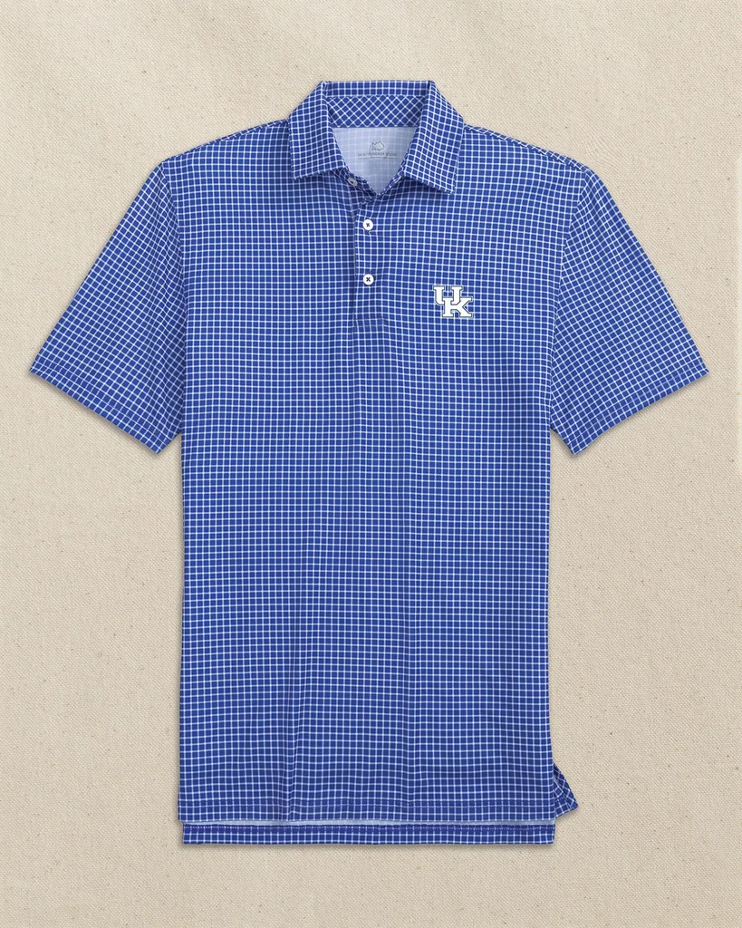 Trendy Kentucky Wildcats Driver Dunes Edge Plaid Polo Premium