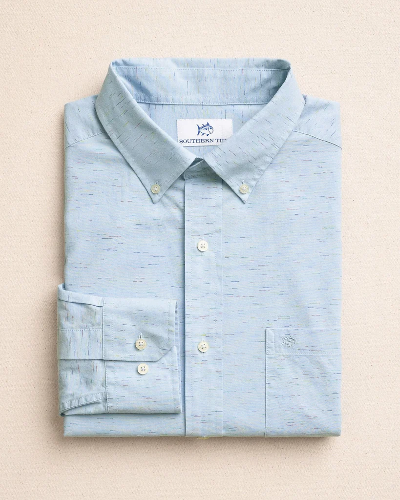 User-Friendly Ocean Mist Slub Sport Shirt Optimized