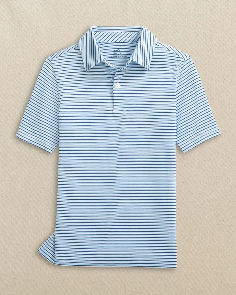 Reusable Boys Driver Micro-Stripe Performance Polo Lightweight
