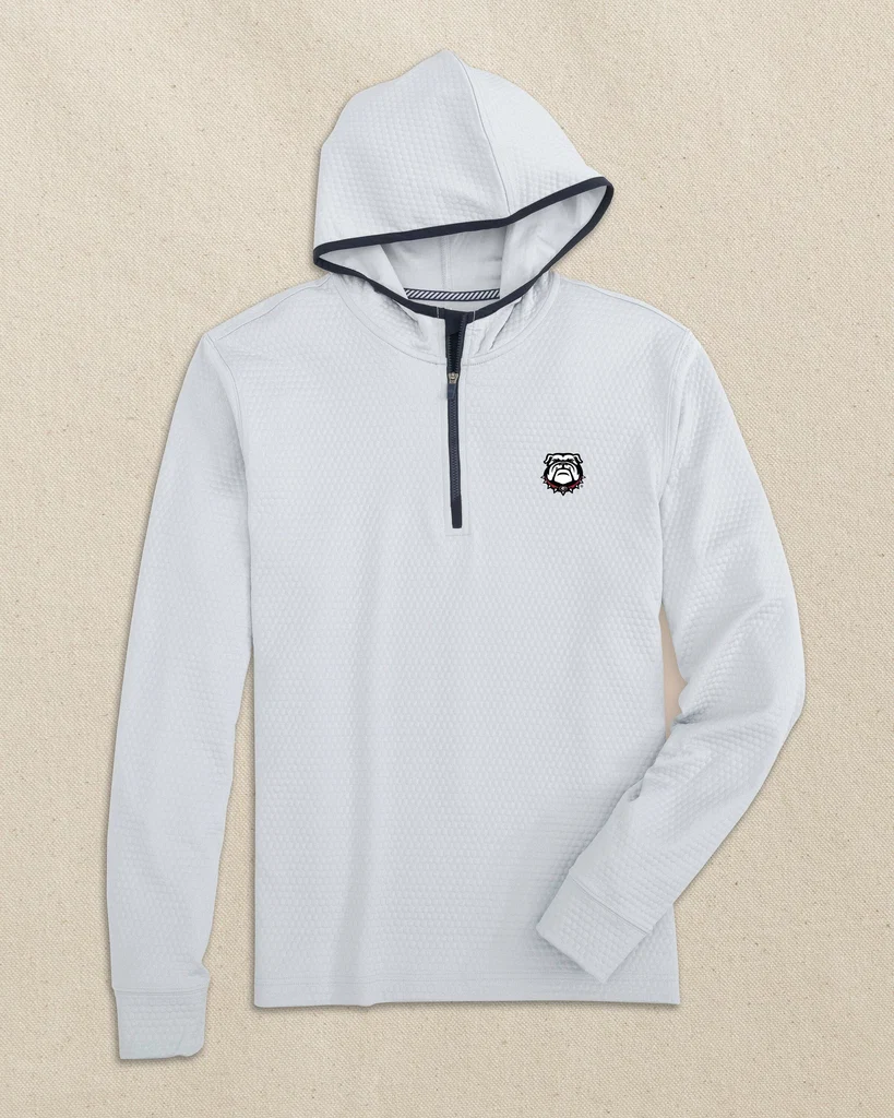Comfortable Georgia Bulldogs Head Scuttle Quarter Zip Hoodie Prestigious