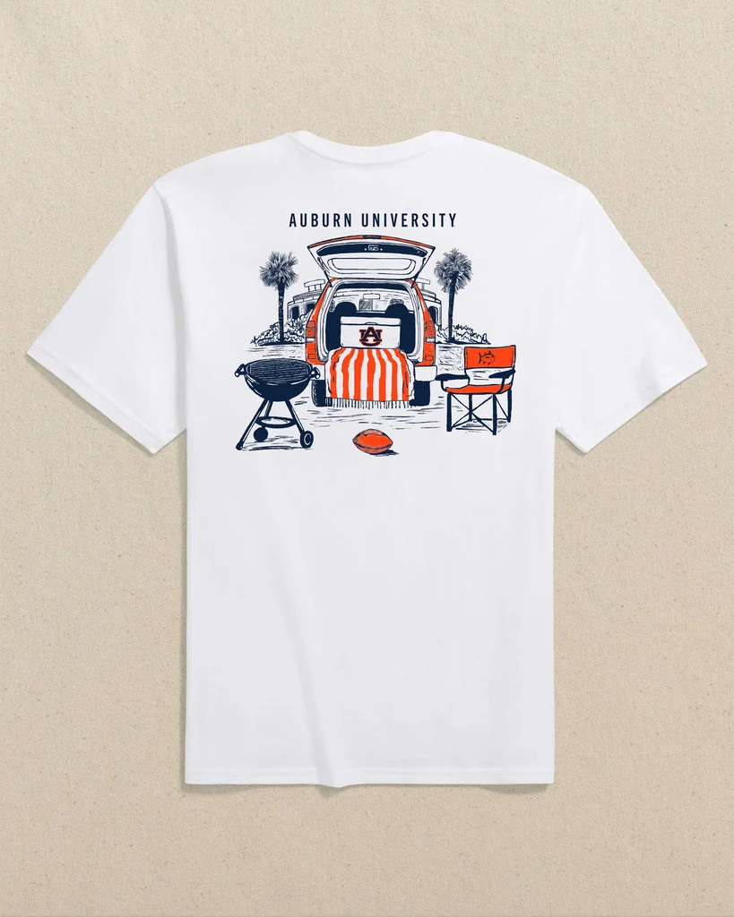 Crafted Auburn Tigers Stadium View Short Sleeve T-Shirt Authentic