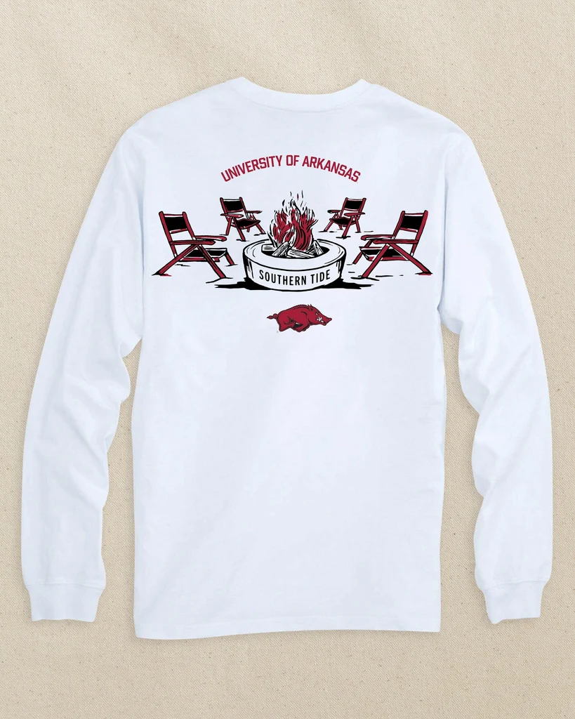 Contemporary Arkansas Razorbacks Gameday Bonfire Long Sleeve T-Shirt Original