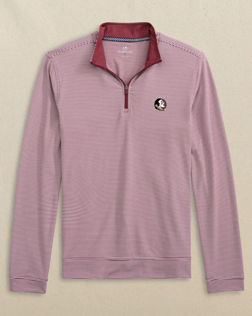 Powerful FSU Seminoles Cruiser Micro-Stripe Heather Quarter Zip First-Class