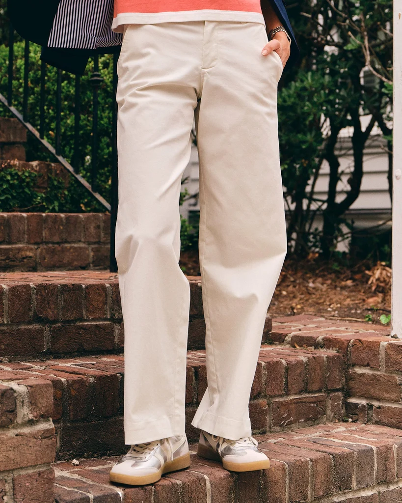 Easy-to-Use Tori Wide Leg Chino Pant Premium Material