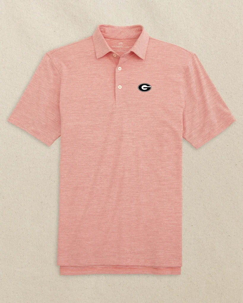 Fine Crafted Georgia Bulldogs Oval G Driver Spacedye Polo Innovative