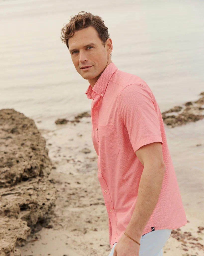 Original Eastport Heather brrr°® Intercoastal Short Sleeve Sport Shirt Optimized