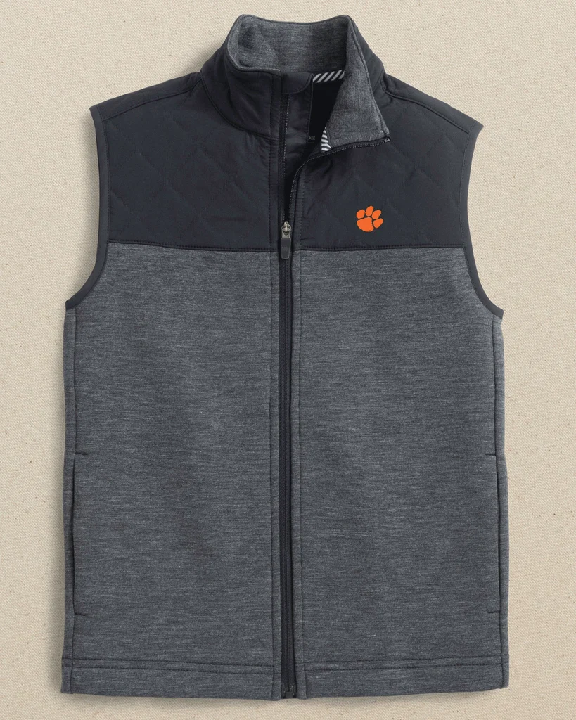 Clean Clemson Tigers Boys Waterfront Quilted Vest Comfortable