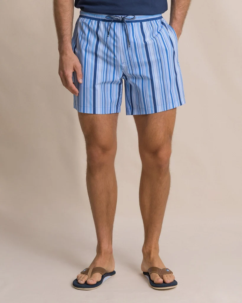 Long-Lasting Stripe Maritime Swim Trunk Excellent