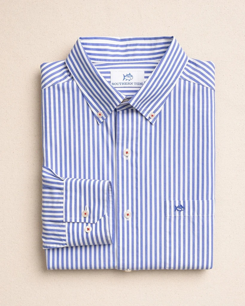 Relaxed Gulfstream Stripe Sport Shirt Easy-to-Use