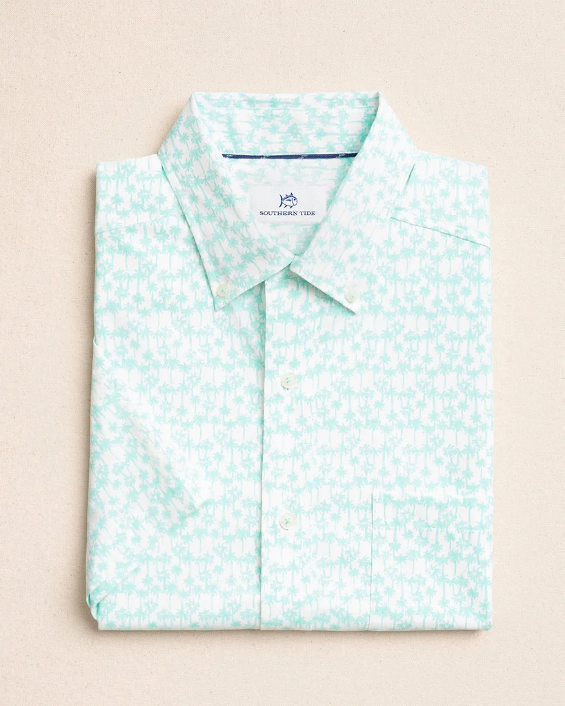 Solid Talk To The Palm Coastal Breeze® Short Sleeve Sport Shirt World-Class