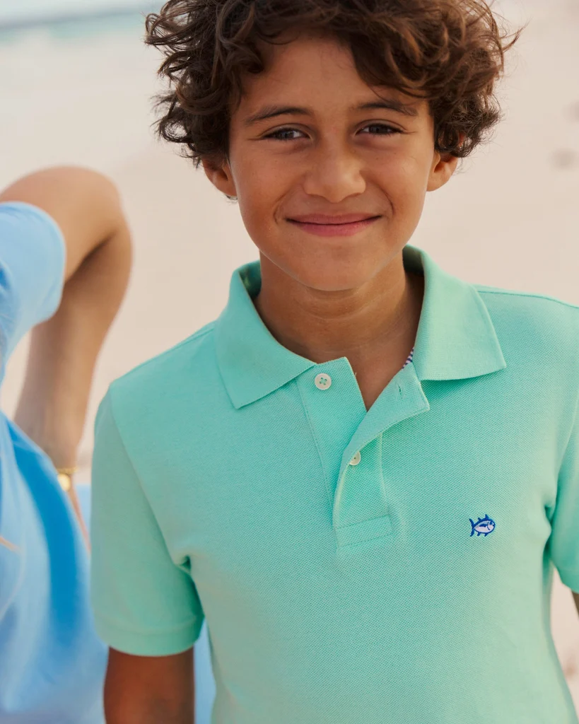 High-Grade Boys Skipjack Polo Shirt - Gulf Shores Lightweight