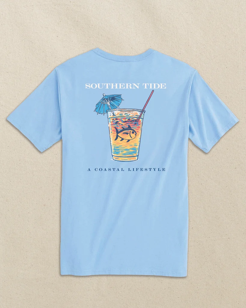 High-Grade Skipjack Sunset Cocktail Short Sleeve T-Shirt Eco-Friendly