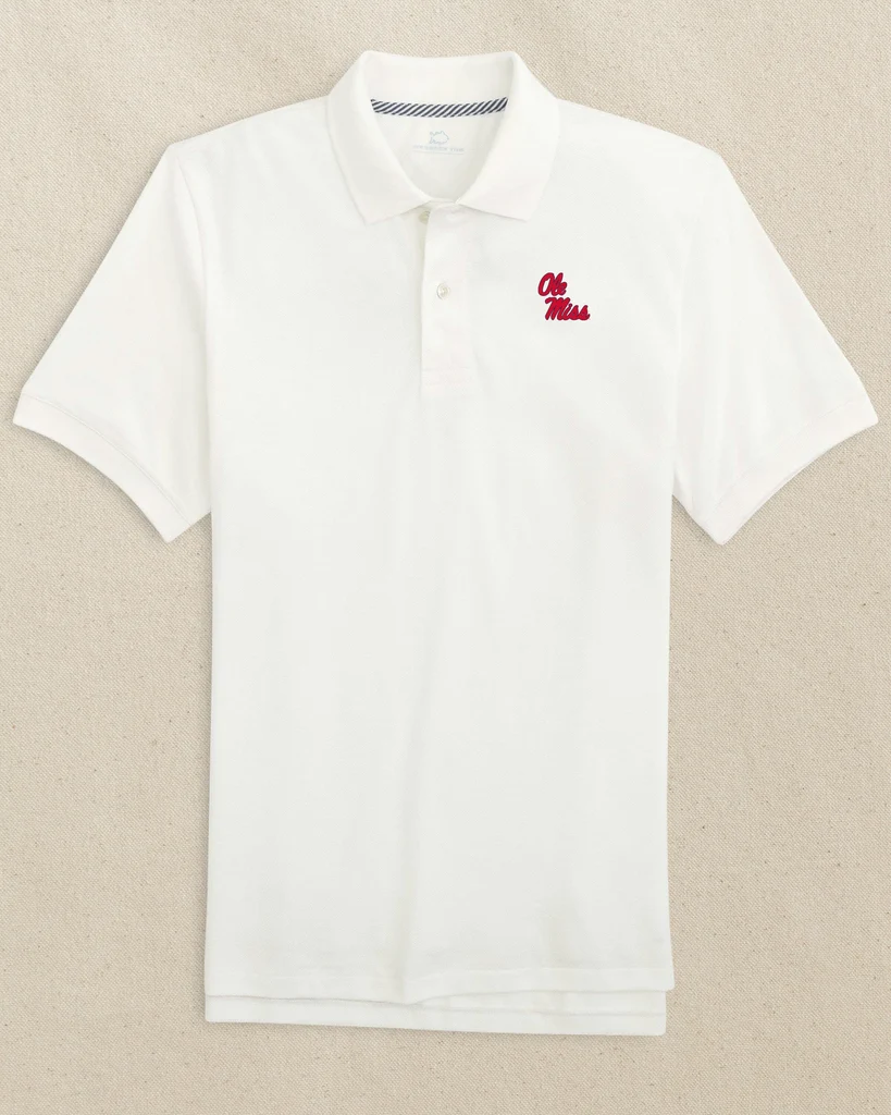 Versatile Ole Miss Rebels Stacked Skipjack Polo Shirt Official