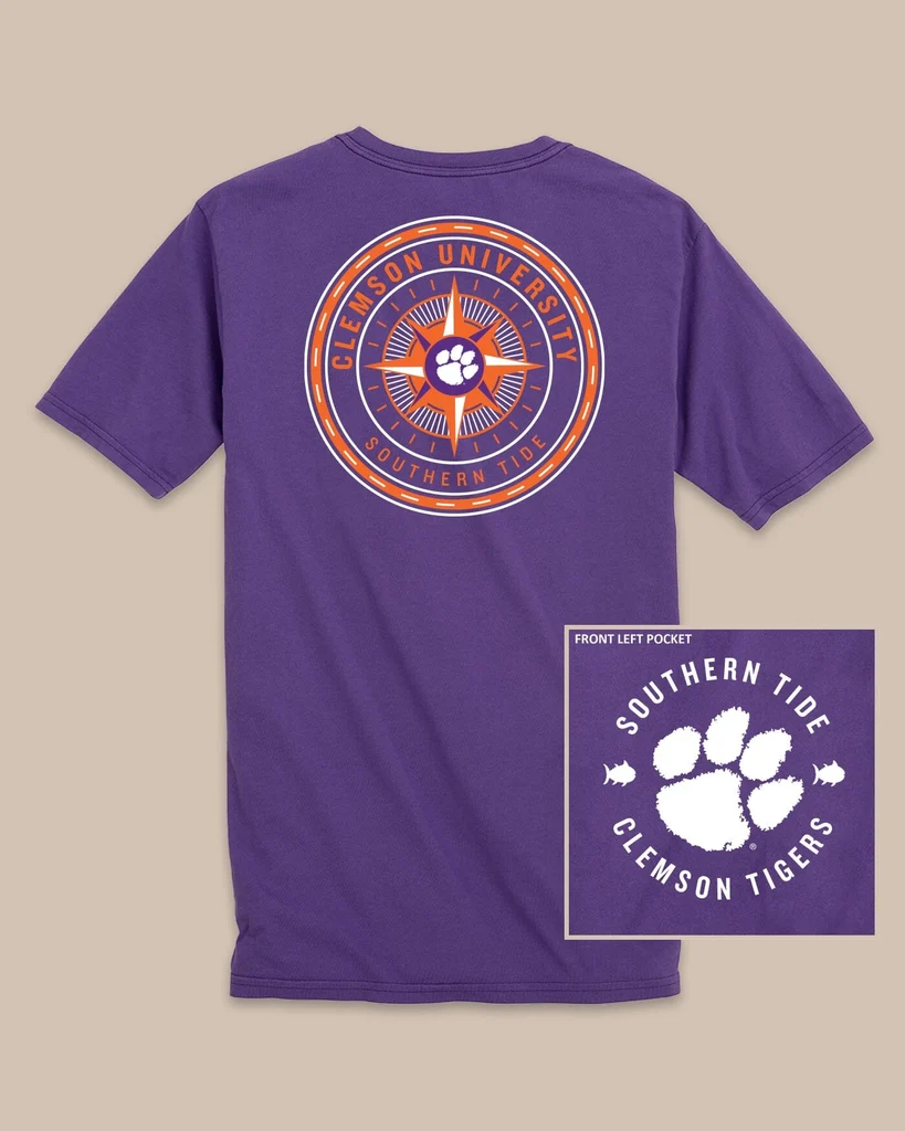 Smart Clemson Tigers Gameday Collegiate Compass T-Shirt Solid