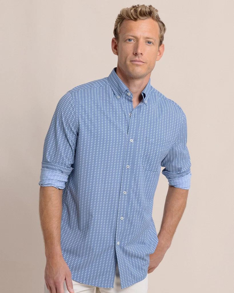 Smart Pop Lock and Dock It Intercoastal Long Sleeve Sport Shirt Consistent