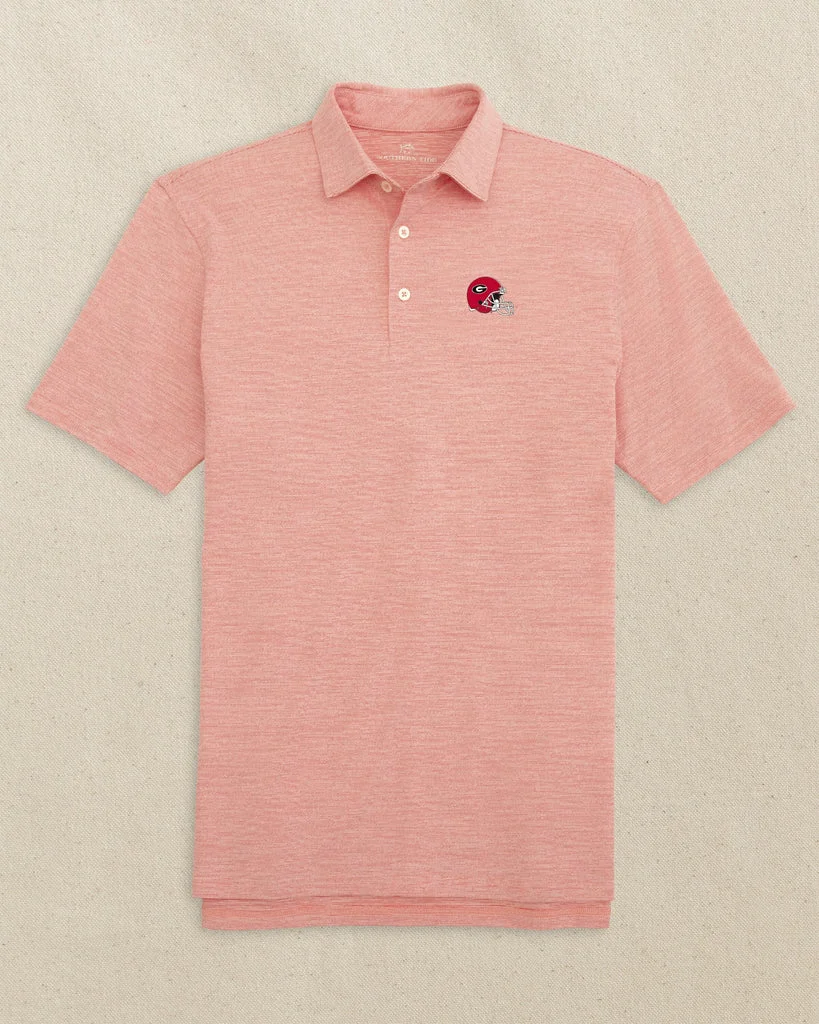 Top-Quality Georgia Bulldogs Helmet Driver Spacedye Polo Shirt Efficient