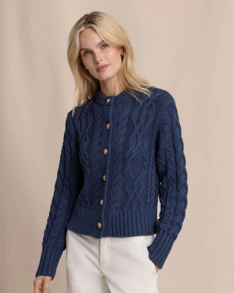 Reusable Clarke Cable Knit Cardigan Convenient