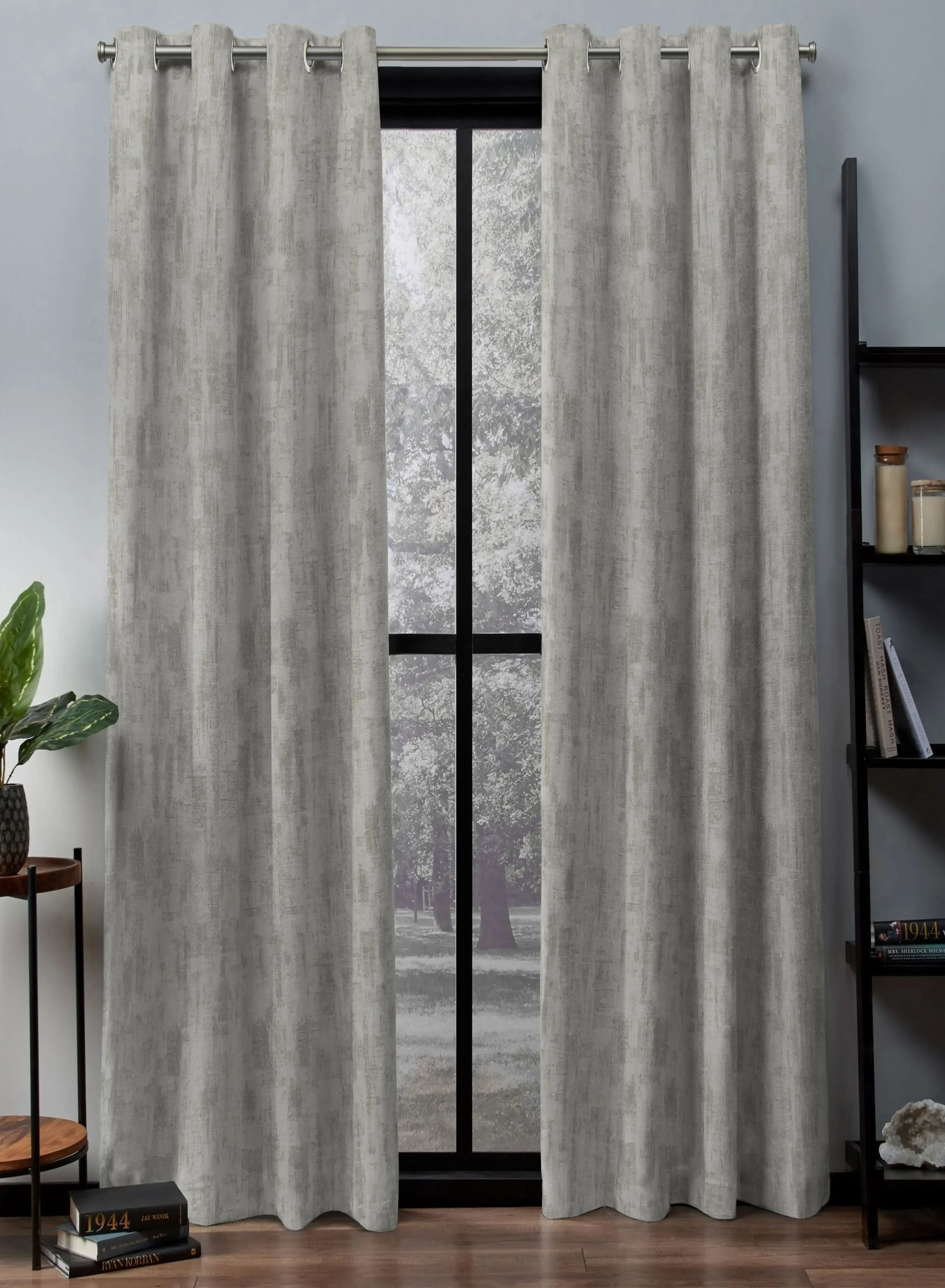 Detailed Bling Rustic Vibe Room Darkening Curtains Cotton Gray Set of 2The Guide to Measuring and Choosing Curtains High-Grade