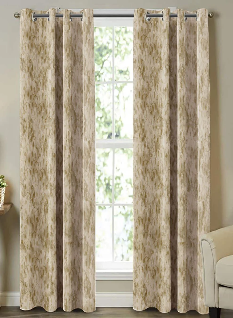 Fine Crafted Farella Jacquard Room Darkening Curtains Pale Brown Set of 2 Pattern 1 The Guide to Measuring and Choosing Curtains Practical