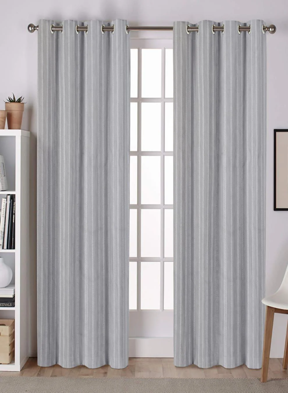 Powerful Lyon Cotton Room Darkening Curtains Subtle Striped Weave Soft Blue Set of 2 Fully CustomizableThe Guide to Measuring and Choosing Curtains Proven