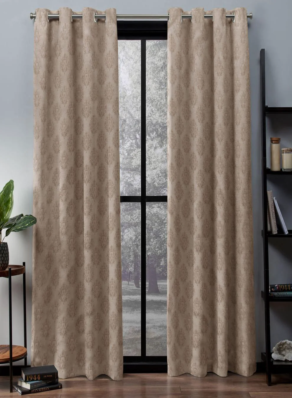 Green Flavia Jacquard Room Darkening Curtains Intricate Floral Motifs Cream Set of 2 Fully CustomizableThe Guide to Measuring and Choosing Curtains Environmentally Friendly