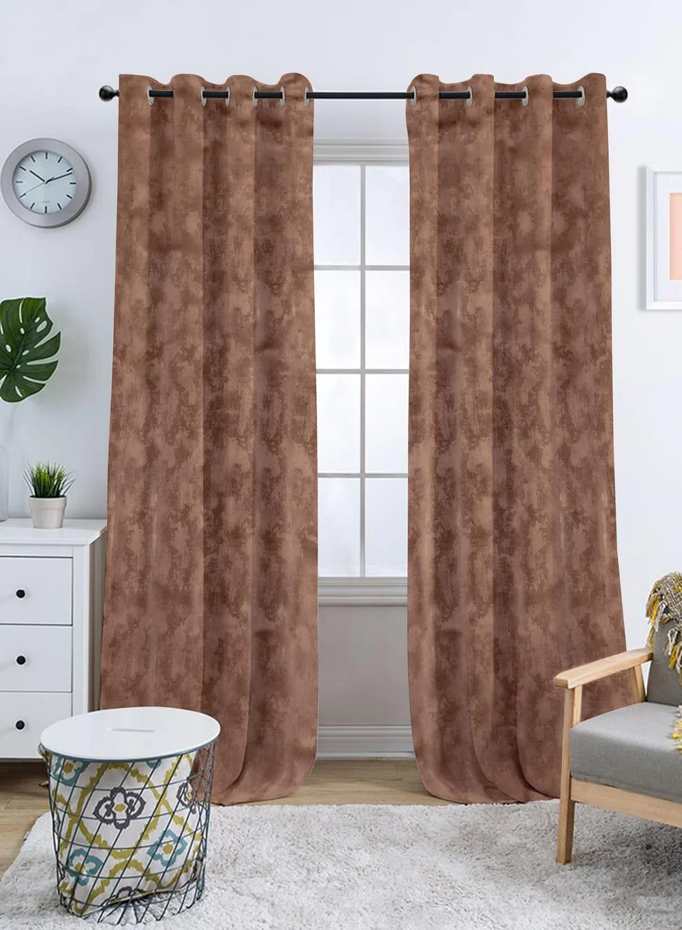 Soft Venezia Room Darkening Curtains Luxe Jacquard Texture Brown Set of 2 Fully CustomizableThe Guide to Measuring and Choosing Curtains Detailed